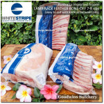 Lamb RACK FEATHER BONE-OFF frozen Australia WAMMCO whole cut 8 ribs +/-1.3kg (price/kg)